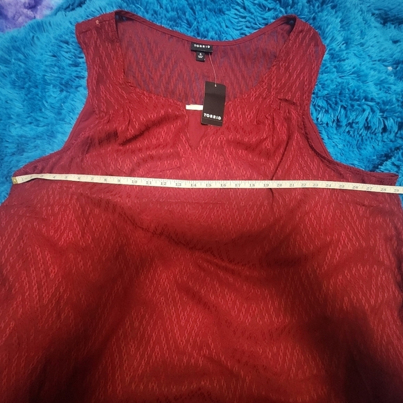 Torrid Lace NWT Women's Red Sleeveless Top Size 4x - Picture 7 of 8